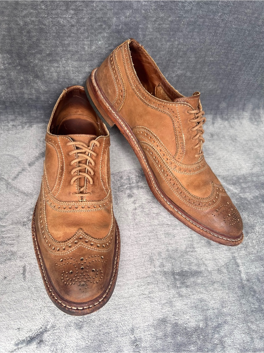 Allen Edmonds Neumok Oxford Men's Size 13 D Wingtip Brogue Brown Leather Shoes - Picture 16 of 16